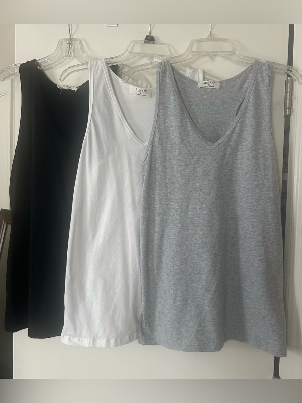 Set of 3 Zenana v-neck racer back tank tops